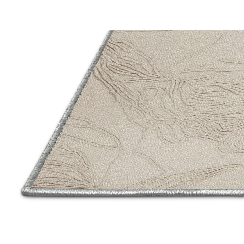 Tapis beige lavable à la machine, Rectangle 4pi x 6 pi