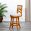 Tabouret pivotant à hauteur de comptoir en tissu beige de 24 po au design charmant et naturel-1572919608-1572919614