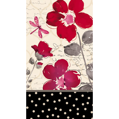 Ensemble 15 serviettes de bain en papier à motif floral Symphony Lakewood
