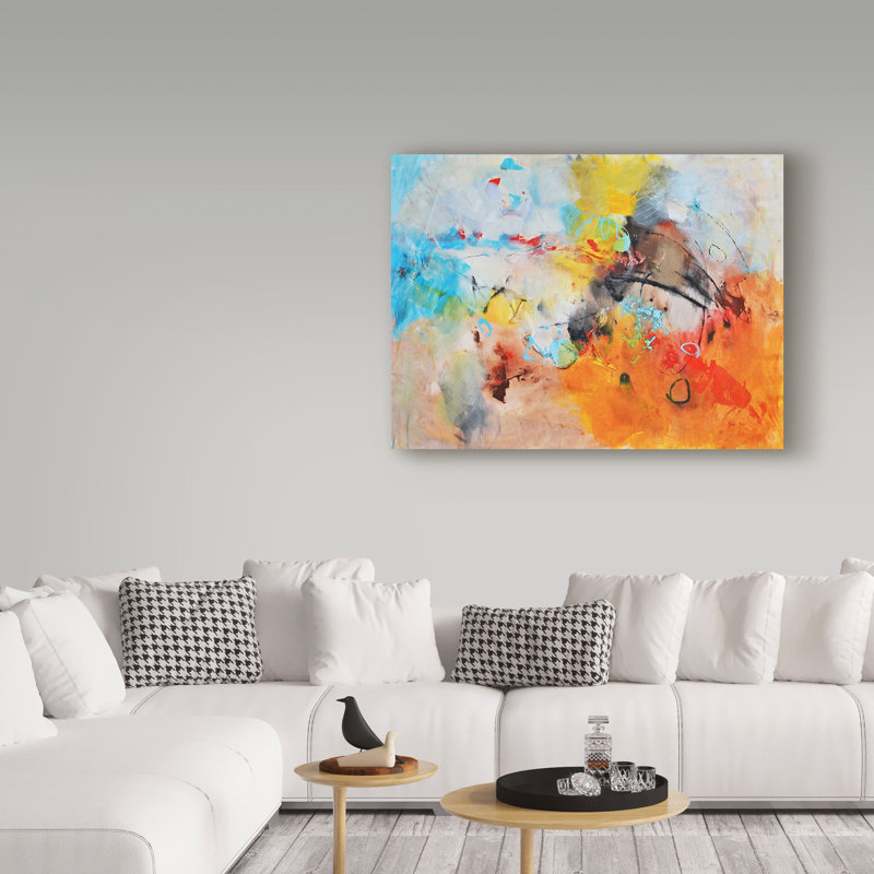 Christale «Abstract Colors», reproduction de peinture acrylique sur toile tendue, H 18 po x l 24 po x P 2 po