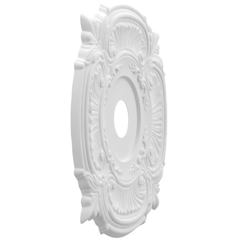 Attica Thermoformed PVC Ceiling Medallion, 19" H x 19" W x 1" D, White