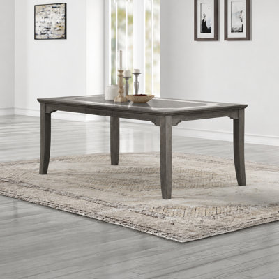 Dabbs Wood Rectangle Dining Table In Gray