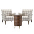 Brunner 3-Piece Living Room Set With Armchairs And 3 - Drawer End Table