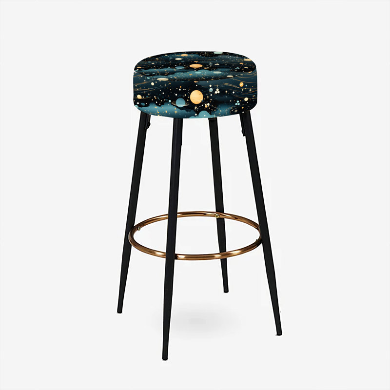 Motif de constellations célestes pour adolescents - Ensemble de 2 tabourets géométriques