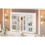 Armoire de rangement murale de 42 po pour salle de bain, armoire à pharmacie, armoire de salle de bain moderne avec miroir, armoire à miroir avec 6 tablettes ouvertes (meuble-lavabo non inclus)