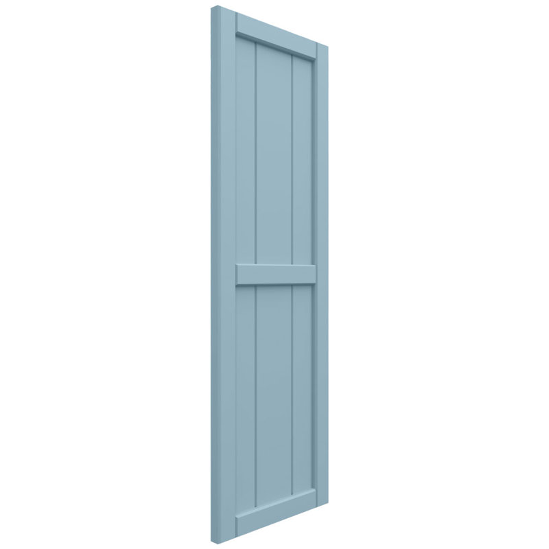 Volets à panneaux et traverses en composite EnduraCore, deux panneaux, vert mousse (par paire - quincaillerie non incluse), 10 3/4 po L x 36 po H