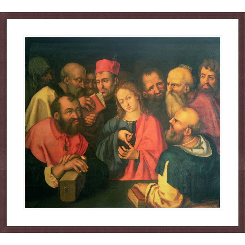 «Christ Christ douze parmi les scribes» par Albrecht Dürer, impression giclée encadrée, H 33,5 po x l 37,21 po