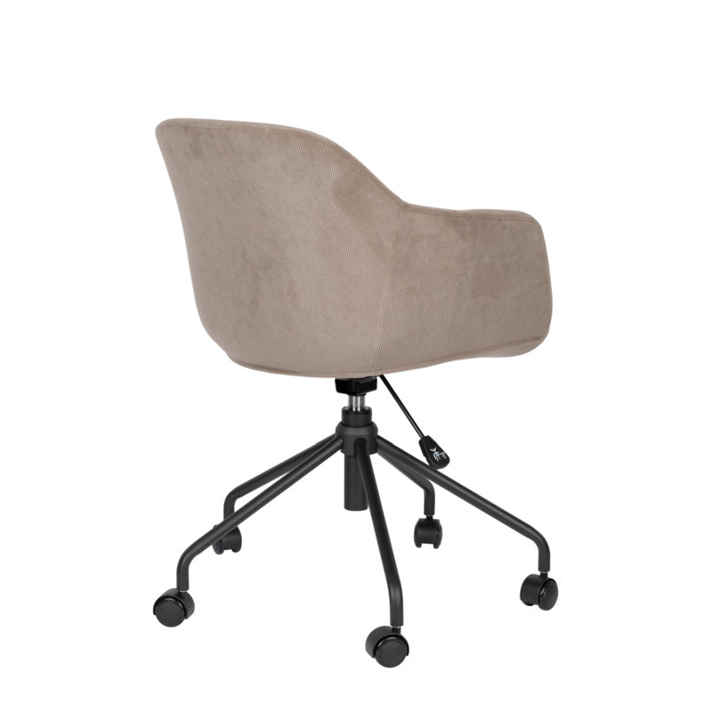 Junzo Swivel Armchair, Gray 100% Polyester