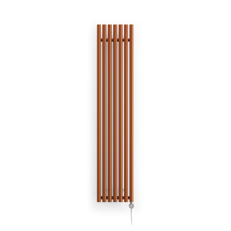 Rolo Room E Electric Radiator, Copper, 180cm H  x 37cm W x 9.6cm D