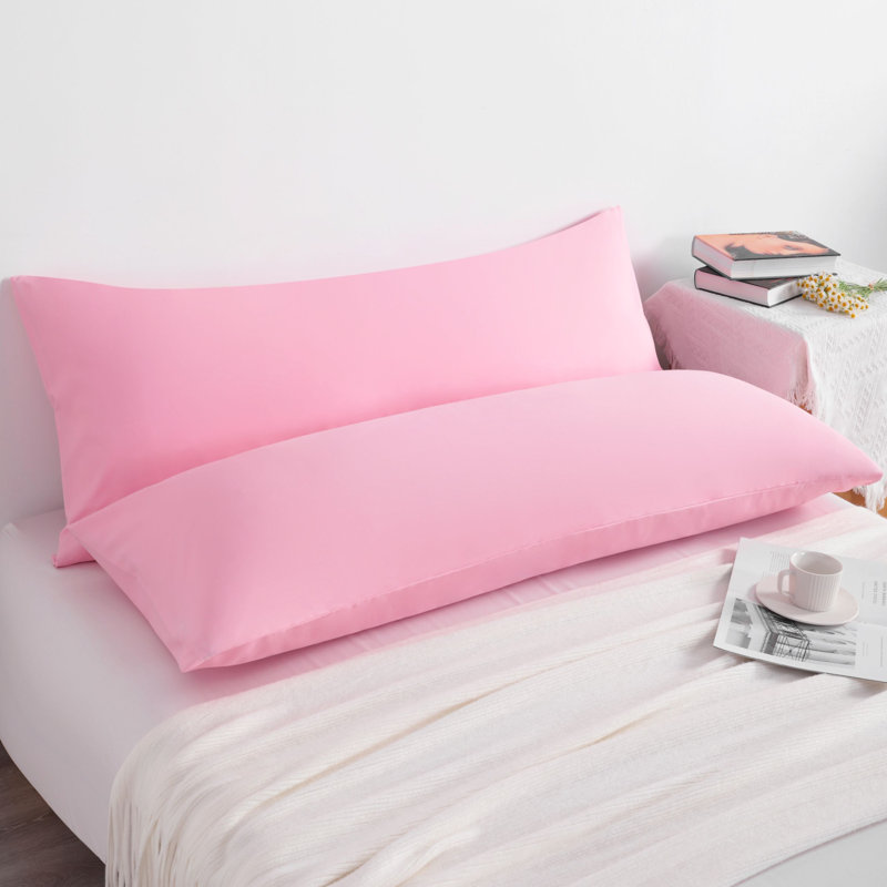 2PC Hypoallergenic Microfiber body pillowcase, Pink