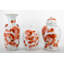 Porcelain Vase Red Lions