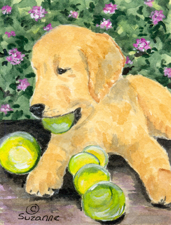 Drapeau de jardin 2 côtés golden retriever