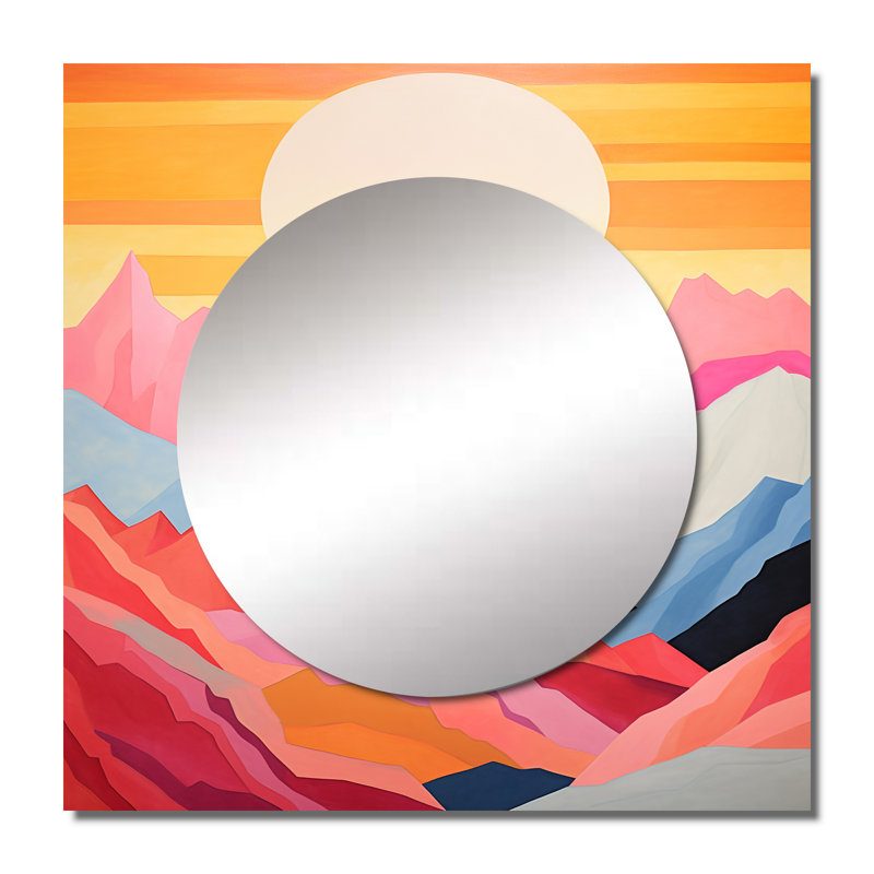 Ghinita - Grand miroir mural carré pour chambre à coucher, 23 po x 23 po