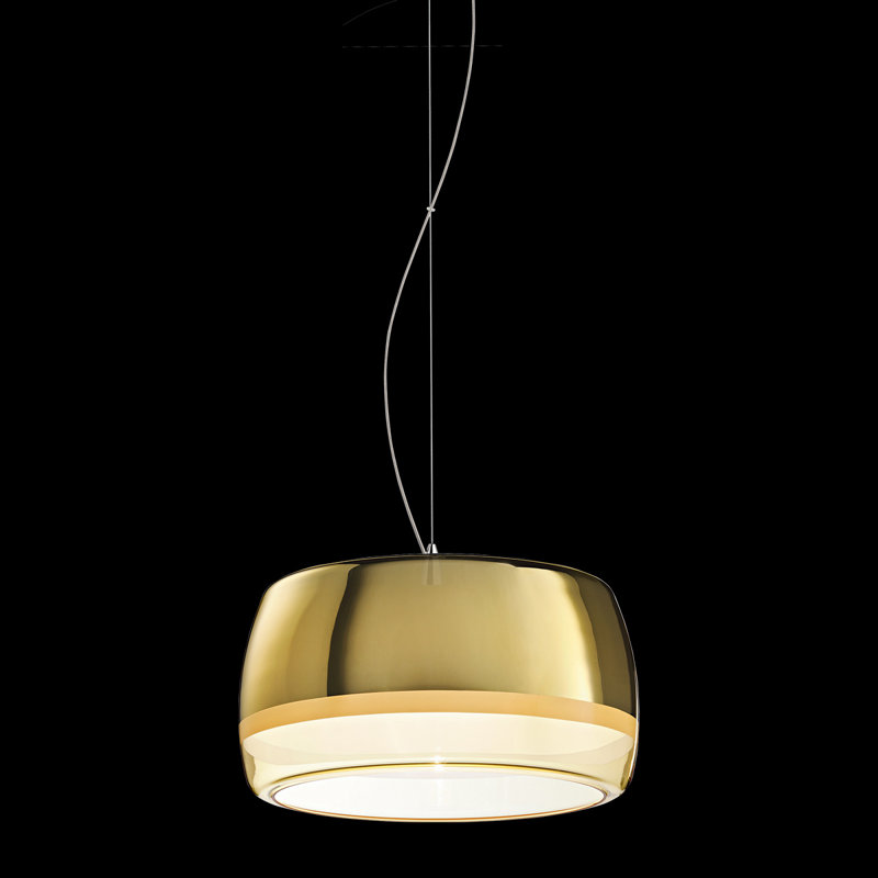 Luminaire bol suspendu 1 lumières zani, Or