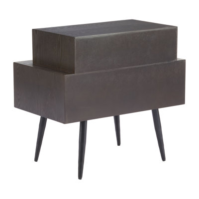 Mechy Brown MDF Rectangular Side Table