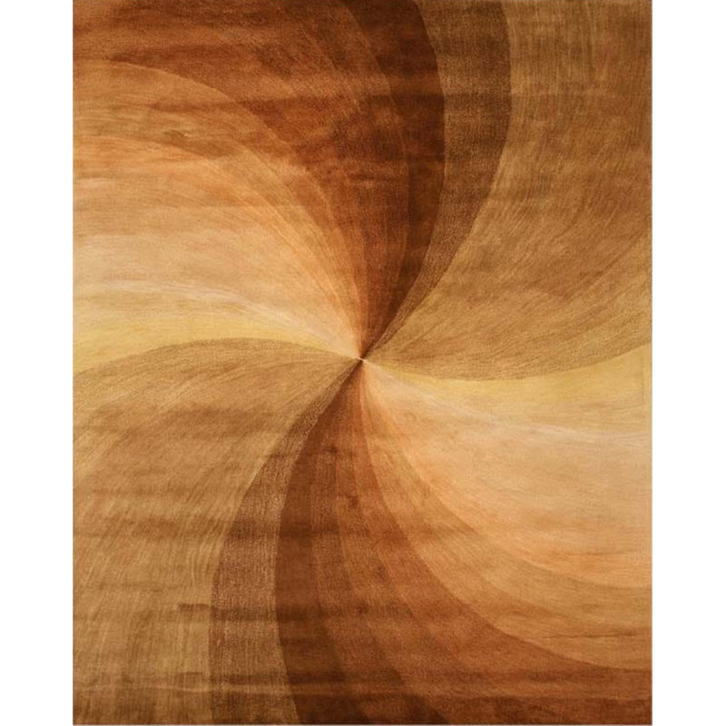 Tapis en laine touffeté à la main brun clair Ava, Rectangle de 5 pi x 8 pi