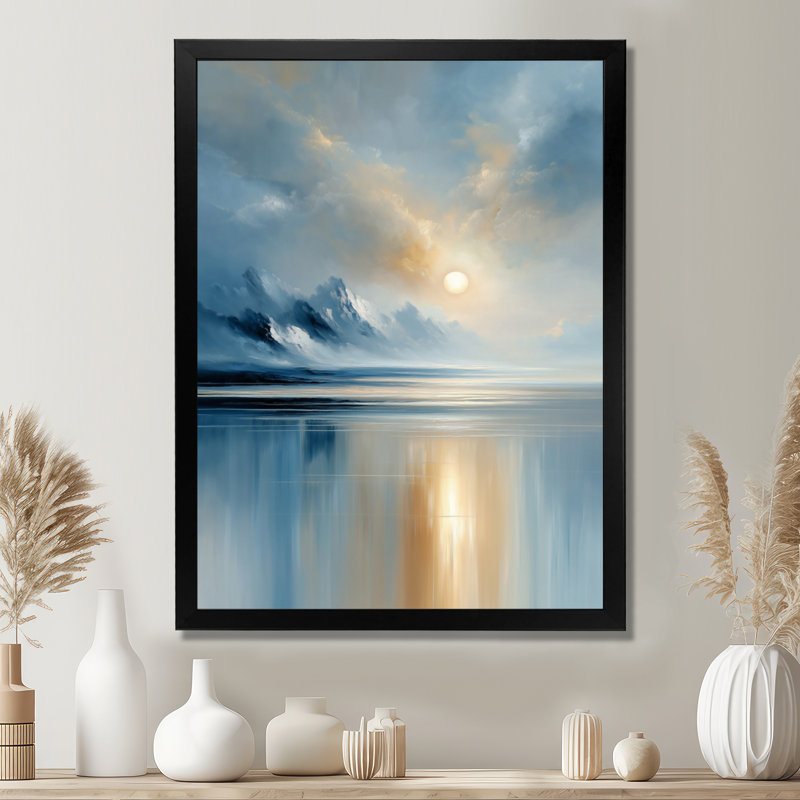 Reproduction d'art sur toile encadrée, paysage jaune, H 32 po x l 16 po, Picture Framed, Noir