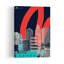 Urban Skyline Art, Montreal City Geometric Contemporary City Wall Art Print 1 Piece Wrapped Canvas Wall Art-1110206242