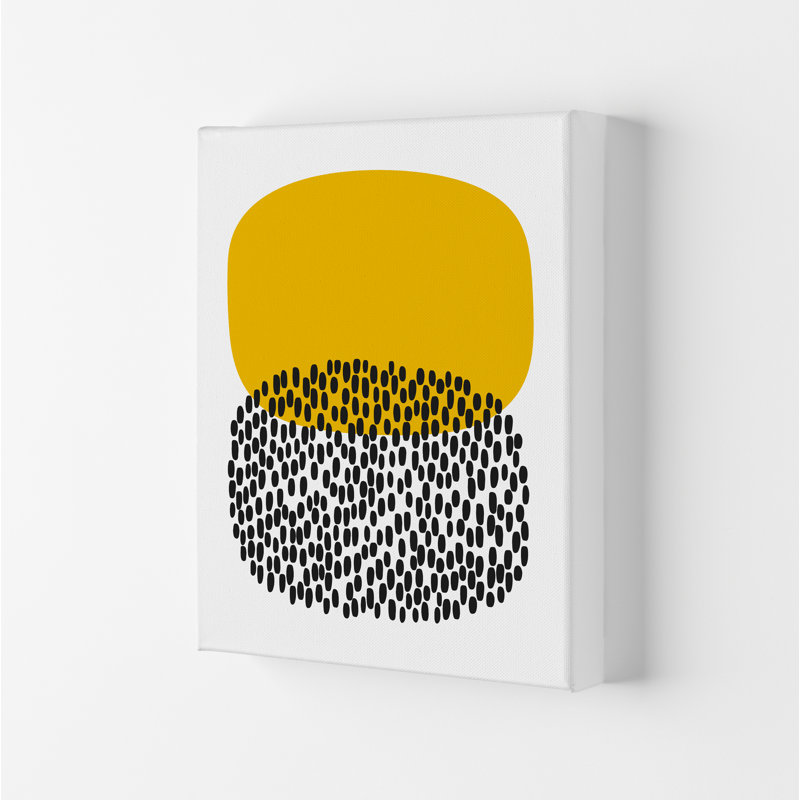 Yellow And Black Dots Original - Print, No Frame, 42cm H x 29.7cm W x 4cm D