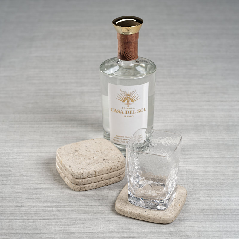 Ensemble de sous-verres Marble Square 4 pièces