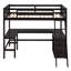 Lit mezzanine moderne avec bureau intégré et tablettes de rangement-104411465-104411468
