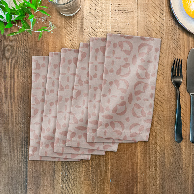 No Pattern Rectangle Napkin, Pink 