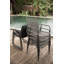 Milos Stackable Dining Chair + Smoke Cushion