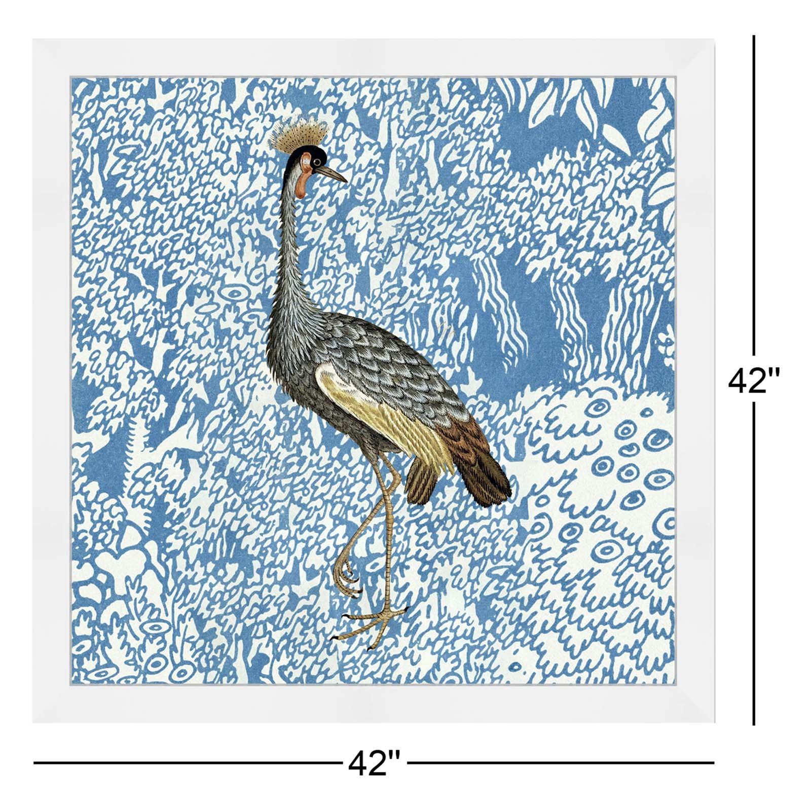 Bird Pose 2 Print by Oliver Gal, White, 42" H x 42" W x 0.5" D