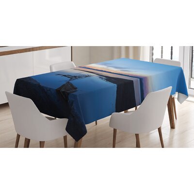 Ambesonne Yellowstone Tablecloth, Lake Horizon Clear Sky Mother Earth Natural Landmark Tree Branch Dawn Picture, Rectangular Table Cover For Dining Ro -  East Urban Home, AA9BD5DB1B444993BD92E2249C3784DD
