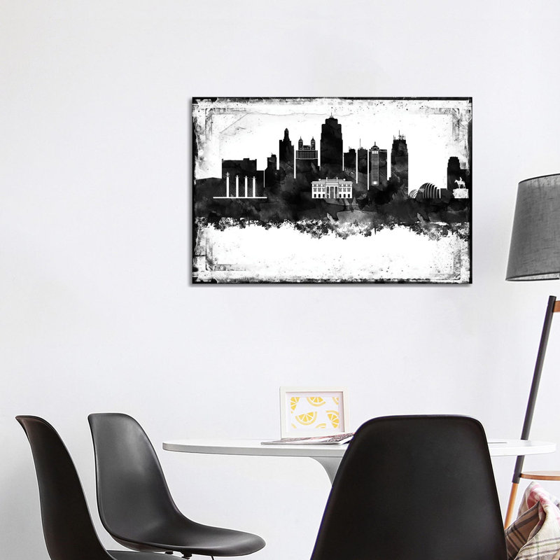 Kansas City Skylines - Wrapped Canvas Painting, 101.6 cm H x 66.04 cm W