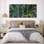 «Lush Green Jungle Leaves Close Up Botanical Decor», reproduction d'art sur toile encadrée 3 pièces-1835889276-1835889275