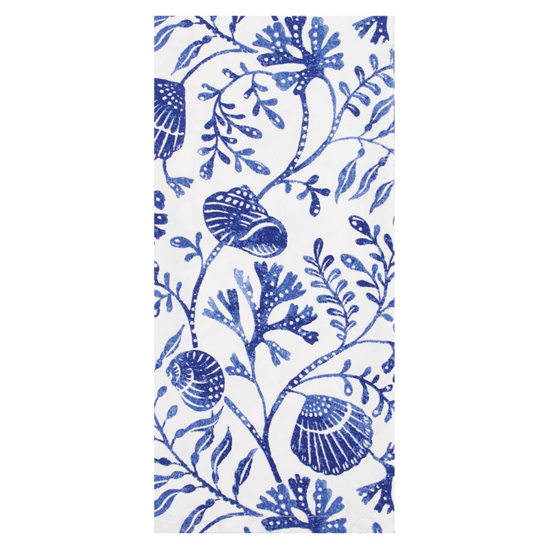 Débarbouillette brodée Blue Reef