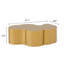 Table basse moderne moderne en acier inoxydable doré, grande table de salon-1799608908