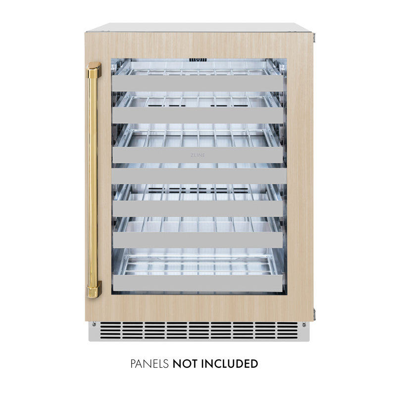23.88 44 Bottle Wine Refrigerator, Polished Gold
