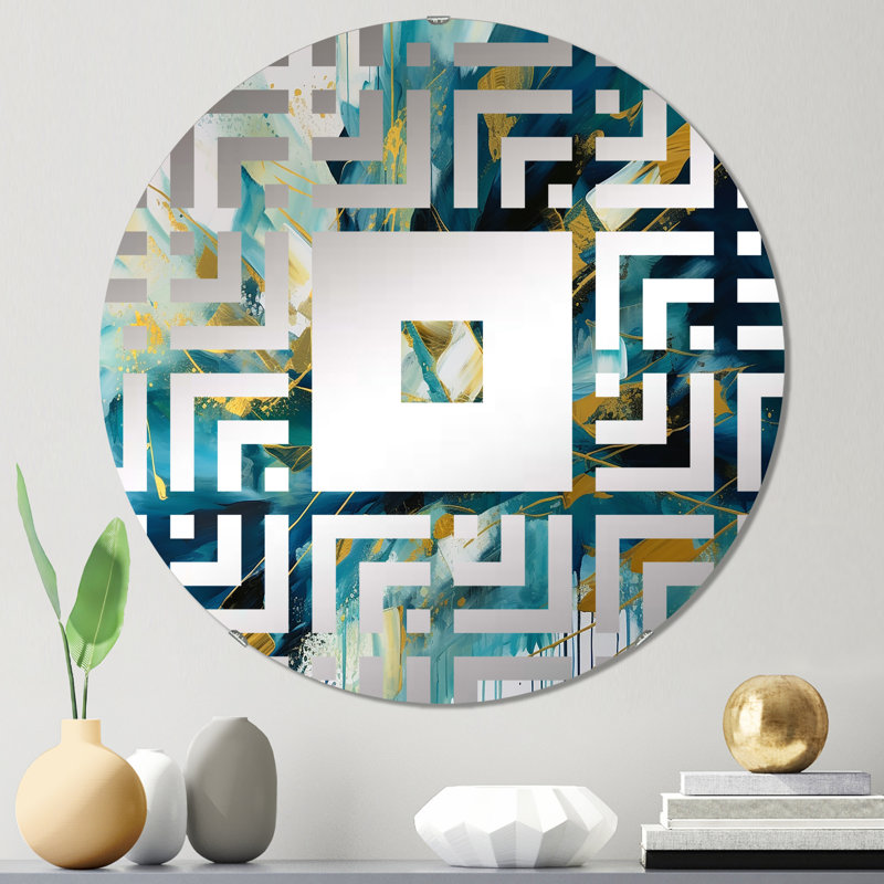 Aridatha - Miroir mural carré, 31,4 po x 31,4 po