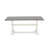 6 Piece Kitchen Table Set Contains a Rectangle Dining Table with X-Legs and 4 Baby Blue Linen Fabric Parson Chairs with a Bench, linen white-85265048-85265053