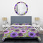 Ensemble de housse de couette à fleurs en monochrome rétro mid-century-138870838-48184867