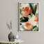 Art mural sur toile rouge et crème à motif floral moderne - décoration florale moderne pour le salon ou la chambre à coucher-115240510-115240517-115240518