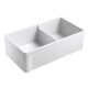 Floretta 33" L x 18" W Double Basin Farmhouse Kitchen Sink With Grid and Strainer