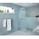 Maven 34 in. x 86.75 in. Fully Frameless Arched Fluted Single Fixed Shower Panel