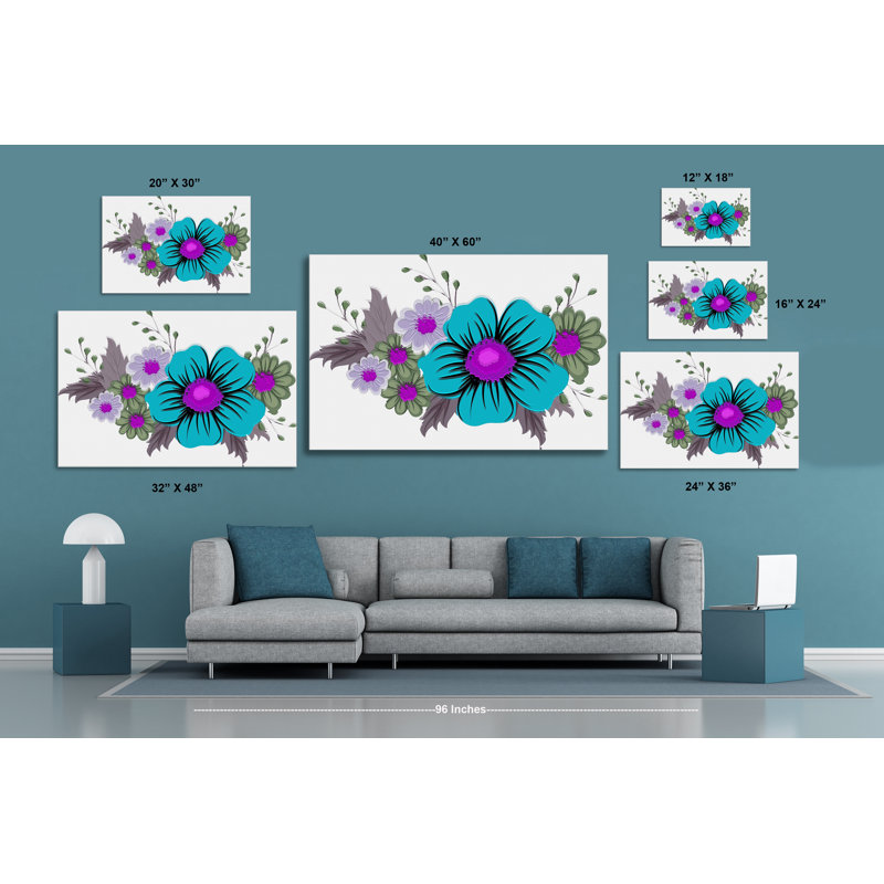 " Boho Arrangement IV " Painting Print, 40" H x 60" W x 1.5" D