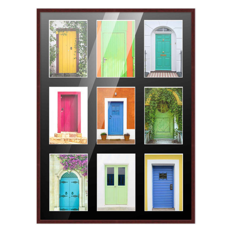 Cadre en bois, 4 po x 6 po, 14,5 po x 20,5 po, Brun foncé / noir