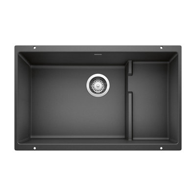 Precis Cascade SILGRANIT 29" Single Bowl Undermount Kitchen Sink with Colander