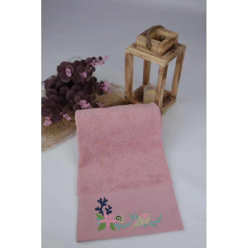 Débarbouillette 100% coton Shaan, Cerise / bleu / vert