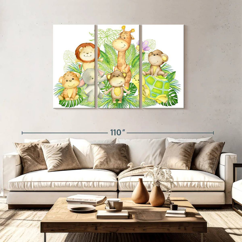 Chambre de bébé Ashelle Jungle, H 48 po x l 74 po
