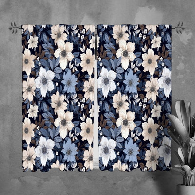 Paire de rideaux obscurcissant en polyester Rury