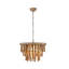 Lustre à pampilles boho rétro 5 lumières Vintage Brown