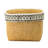 Set of 2 Rectangular Basket Planters with Geometric Trim, L:10.5x8.5x8" S:7.5x5.5x6.5"