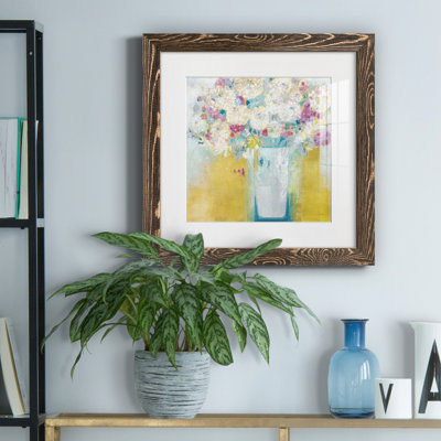 Fleurs du matin - peinture encadrée