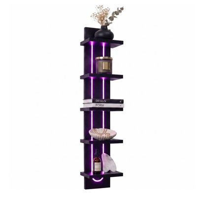 5 Tier Wall Shelf with Lights